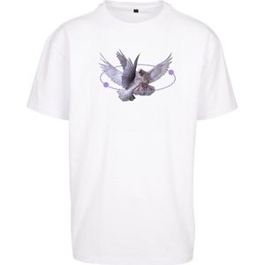 Mister Tee - Vive la Liberte Oversize T-shirt - Wit - 100% Katoen