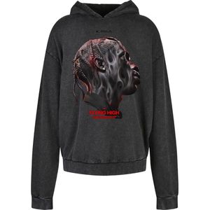 Mister Tee Flying High Oversize Hoody voor heren, Acid Black, XS