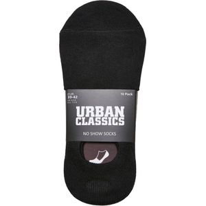 Urban Classics - No Show Enkelsokken - Zwart - 10-Pack - Katoen