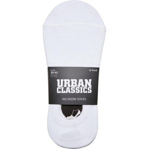 Urban Classics - No Show 10-Pack Enkelsokken - Wit - Katoen/Polyester/Elastaan