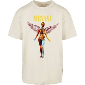 Mister Tee Nirvana - In Utero Oversize Heren T-shirt Creme