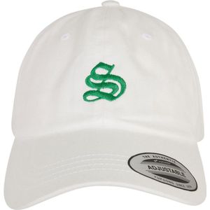 Mister Tee - Letter White Low Profile Cap S Verstelbare pet - Zwart