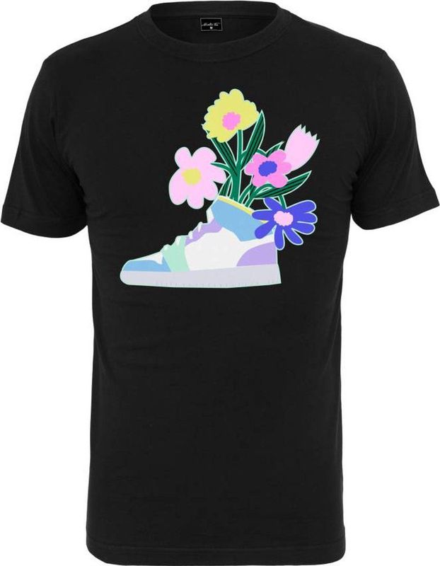 Mister Tee - Flower Sneaker Dames T-shirt - Zwart
