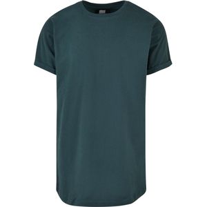 Urban Classics - Long Shaped Turnup Heren T-shirt - Groen