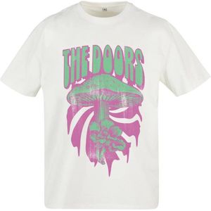 Mister Tee The Doors - Mushroom Oversize Heren T-shirt - Wit Multicolours