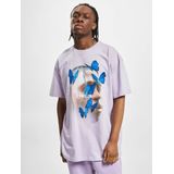 Mister Tee - Le Papillon Oversize Heren T-shirt - Paars