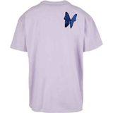 Mister Tee - Le Papillon Oversize Heren T-shirt - Paars