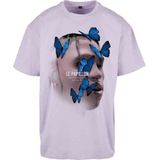 Mister Tee - Le Papillon Oversize Heren T-shirt - Paars