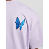 Mister Tee - Le Papillon Oversize Heren T-shirt - Paars