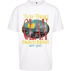 Mister Tee Wu-Tang Clan - Wu Tang Staten Island Oversize Heren T-shirt - Wit