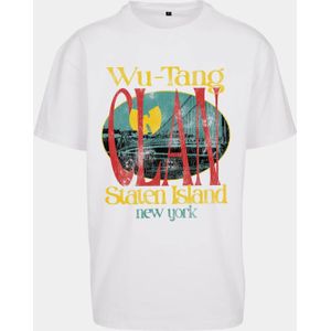 Mister Tee Wu-Tang Clan - Wu Tang Staten Island Oversize Heren T-shirt - Wit