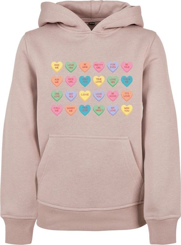 Mister Tee Kids Sweet Heart Candy Cropped Hoody voor meisjes, roze, 134/140 cm