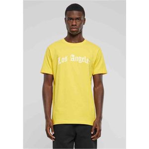 Mister Tee - Los Angeles Wording Heren T-shirt - Geel