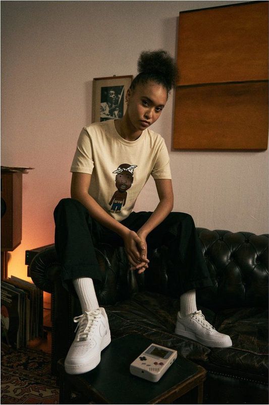 Mister Tee - LA Sketch Heren T-shirt - Beige