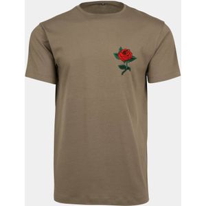 Mister Tee Heren Rose Tee S Olive, olijfgroen, S