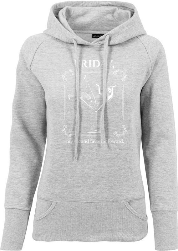 MT - Men Sweatshirt - Grijs Gemêleerd/Wit - Capuchon - Lange Mouw
