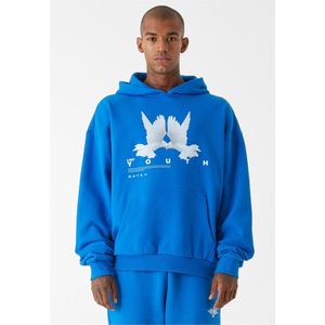 Lost Youth - Dove Hoodie - Cobalt Blue - Katoen