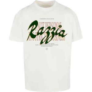 Mister Tee - Razzia Oversize Heren T-shirt - Creme