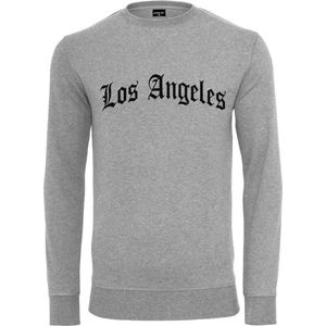 Mister Tee - Los Angeles Wording Crewneck sweater trui - Grijs