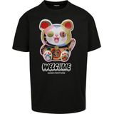 Mister Tee - Welcome Cat Heavy Oversize Heren T-shirt - Zwart