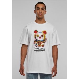 Mister Tee - Welcome Cat Heavy Oversize Heren T-shirt - Wit