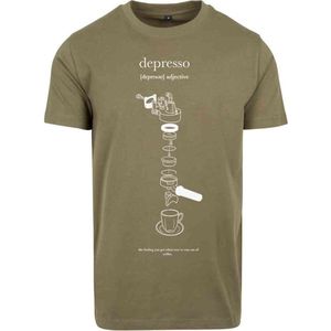 Mister Tee - Depresso Heren T-shirt - Olijfgroen
