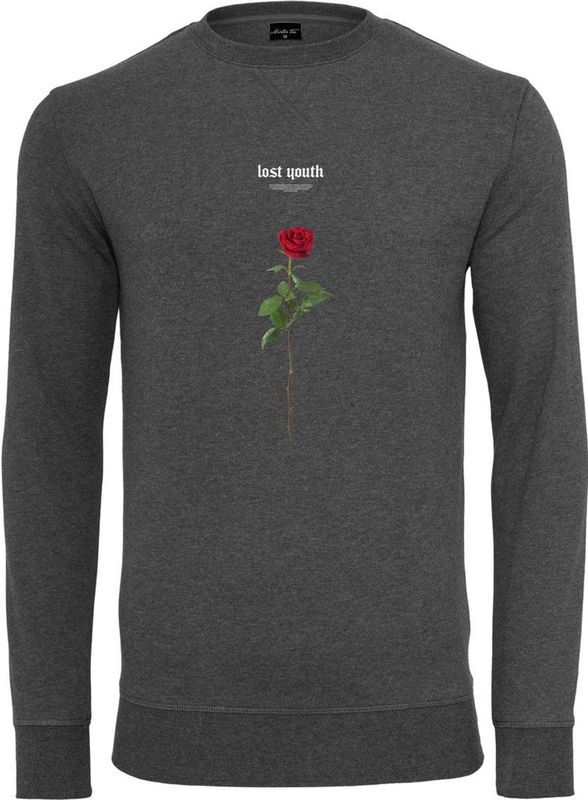 Mister Tee - Lost Youth Rose Crewneck sweater trui - Grijs
