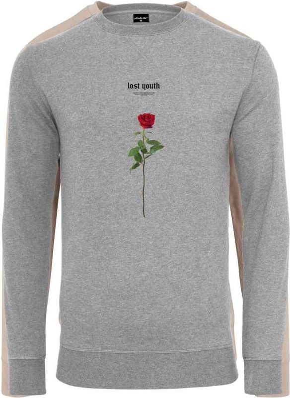 Mister Tee - Lost Youth Rose Crewneck sweater trui - Grijs