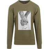 Mister Tee - Trust 2 0 Crewneck sweater trui - Olijfgroen
