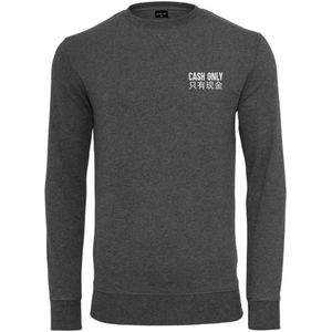 Mister Tee - Cash Only Crewneck sweater trui - Grijs