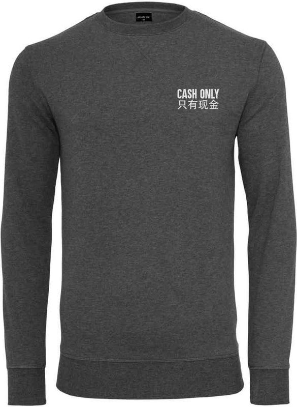 Mister Tee - Cash Only Crewneck sweater trui - Grijs