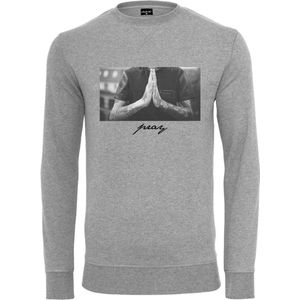 Mister Tee heren pray crewneck, grijs, XS