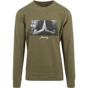 Mister Tee - Pray Crewneck sweater - Olijfgroen