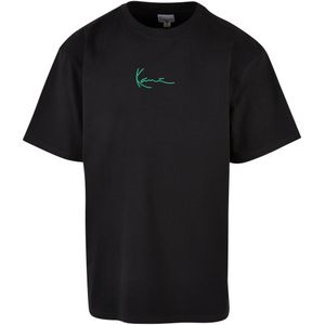 Karl Kani Kurzarmshirt "Karl Kani Herren Small Signature Green Logo Tee black", (1 tlg.)
