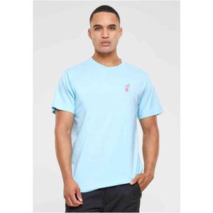 Mister Tee Shirt 'Good Vibes Drink'  blauw / lichtblauw / pink / wit