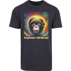 Mister Tee - Cyber Chimp Heren T-shirt - Blauw