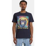 Mister Tee - Cyber Chimp - T-shirt - Marineblauw - Katoen