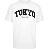 Mister Tee Upscale - Tokyo College Oversize Heren T-shirt - Wit