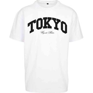 Mister Tee Upscale - Tokyo College Oversize Heren T-shirt - Wit
