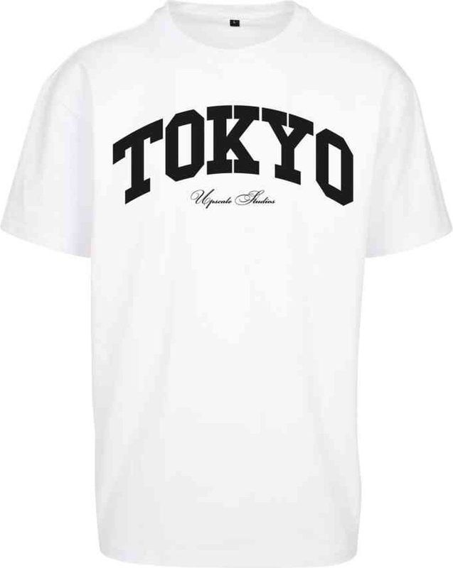 Mister Tee Upscale - Tokyo College Oversize Heren T-shirt - Wit