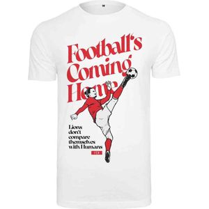 Merchcode - Footballs Coming Home Lions Heren T-shirt Wit