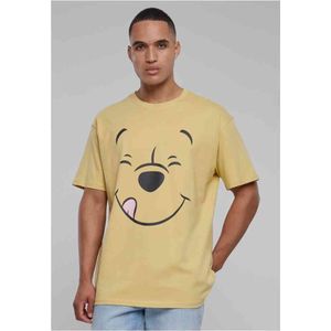 Mister Tee Upscale Disney Winnie The Pooh - Disney 100 Pooh Face Oversize Heren T-shirt Geel
