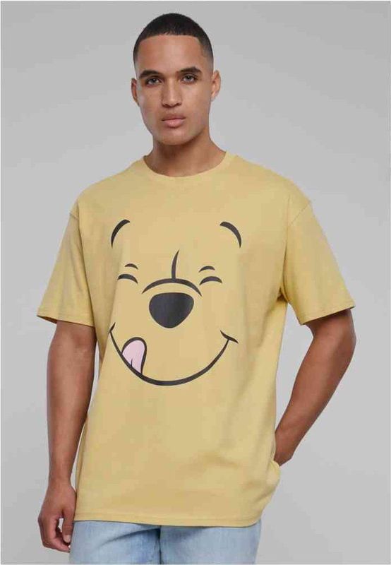 Mister Tee Upscale Disney Winnie The Pooh - Disney 100 Pooh Face Oversize Heren T-shirt - Geel