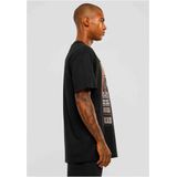Mister Tee Upscale - Upscale Magazine Oversize Heren T-shirt - Zwart