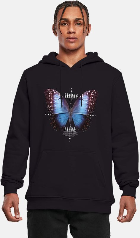 Mister Tee - Become The Change Butterfly Hoodie trui - Zwart