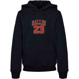 Mister Tee - Kids Ballin Kinder hoodie trui - Kids 110 116 - Zwart