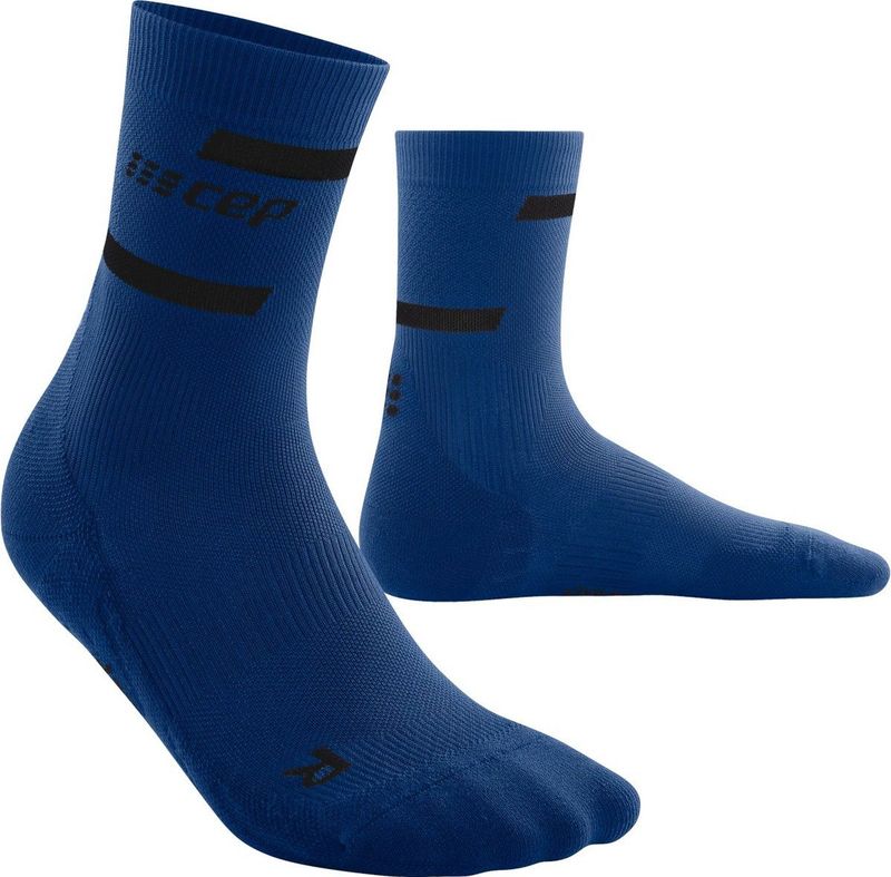 CEP Compression - Run Compression Mid Cut Socks - Zwart - Materiaal: Synthetisch