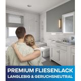 Fliesenlack 0,75l Weiß glänzend, für ca. 8m² / Fliesenfarbe Lack - Bad/Küche