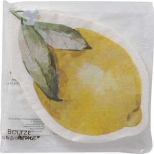 Boltze Home Servetten 'Capri' citroen 16x16cm 12-delig papier