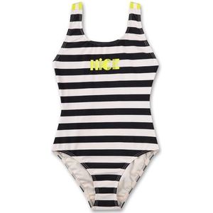 Sanetta Maillot de bain fille rayé | Maillot de bain confortable et pratique en polyamide pour fille. Maillots de bain pour enfants, bleu, 152